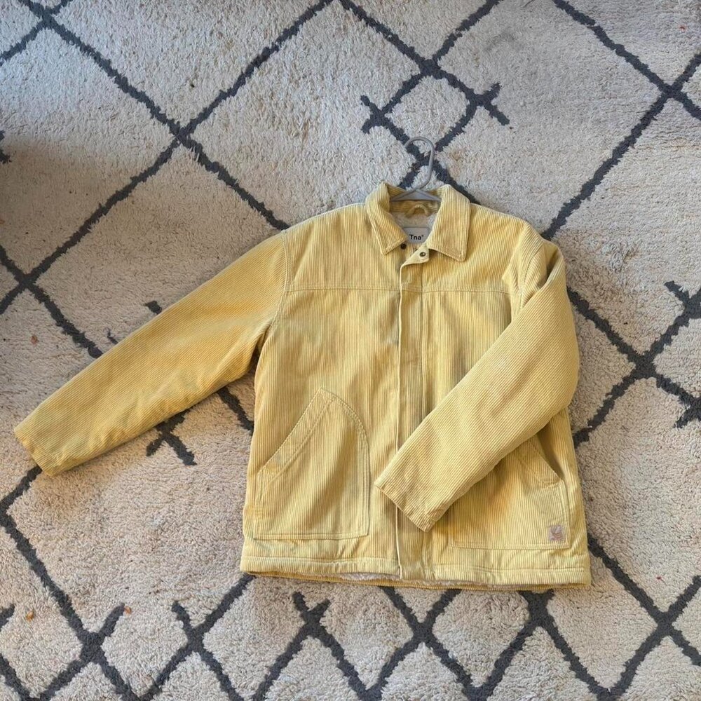 Aritzia/TNA Corduroy Yellow Sherpa Jacket